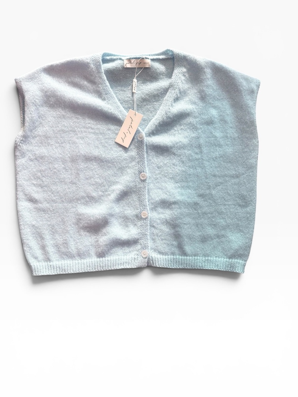 Petal & Pup Mariana Knit Sweater Vest in Pale Blue size XS NWT